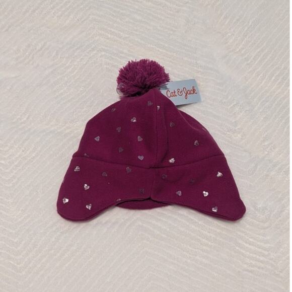 Cat & Jack Pink Girls Ear Flap Hat - Picture 4 of 4